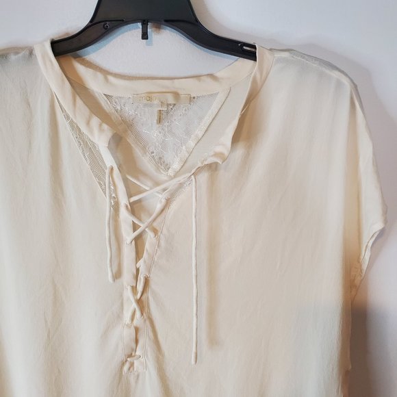MAJE Cream Lace Blouse Sz S - Picture 2 of 6